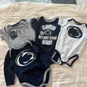Penn State Nittany Lions Navy & Gray Baby One-Piece Bodysuits - 4 Pack